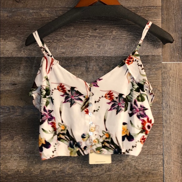 NWT Tropical Crop Tank - Picture 2 of 2